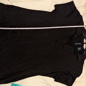 Black polo type shirt, size M